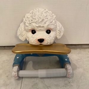 Dog Look Toilet Paper Holder EUC